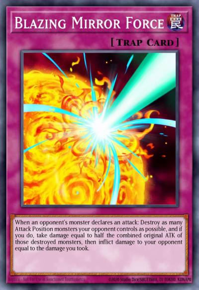 Blazing Mirror Force Secret Rare DOCS-EN076 Dimension of Chaos Yugioh card