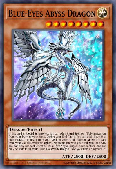 Blue-Eyes Abyss Dragon Super Rare RA01-EN016 25th Anniversary Rarity Collection Yugioh card