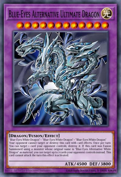 Blue-Eyes Alternative Ultimate Dragon Prismatic Secret Rare TN19-EN001 2019 Gold Sarcophagus Tin Yugioh card