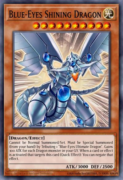 Blue-Eyes Shining Dragon Common DPRP-EN026 Duelist Pack Rivals of the Pharaoh Yugioh card