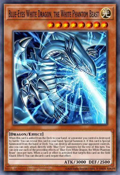 Blue-Eyes White Dragon, the White Phantom Beast Grand Master Rare MAMS-EN001 Magnificent Maestros Yugioh card