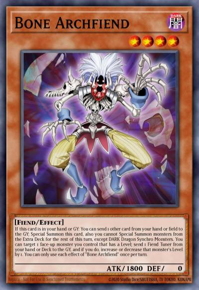 Bone Archfiend Common SDCK-EN003 Structure Deck The Crimson King Yugioh card