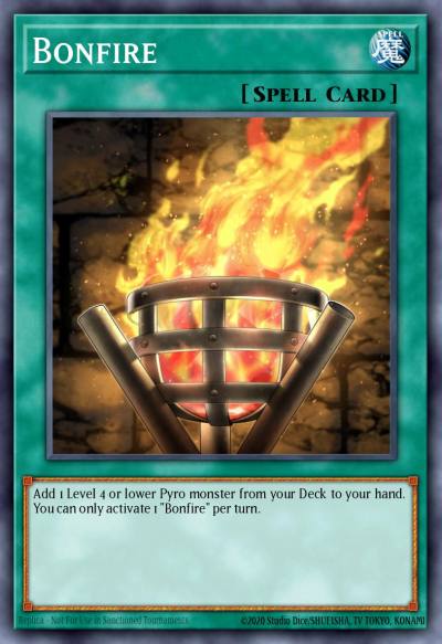Bonfire Prismatic Secret Rare MP24-EN133 25th Anniversary Tin Dueling Mirrors Yugioh card