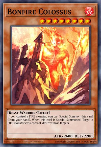 Bonfire Colossus Secret Rare CBLZ-EN084 Cosmo Blazer Yugioh card