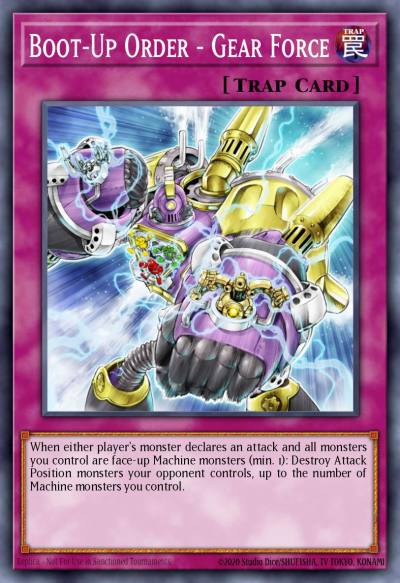 Boot-Up Order - Gear Force Secret Rare FIGA-EN004 Fists of the Gadgets Yugioh card