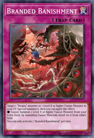 Branded Banishment Prismatic Secret Rare MP23-EN102 25th Anniversary Tin Dueling Heroes Mega Pack Yugioh card