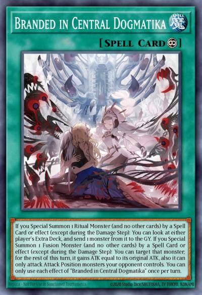 Branded in Central Dogmatika Rare MP23-EN138 25th Anniversary Tin Dueling Heroes Mega Pack Yugioh card
