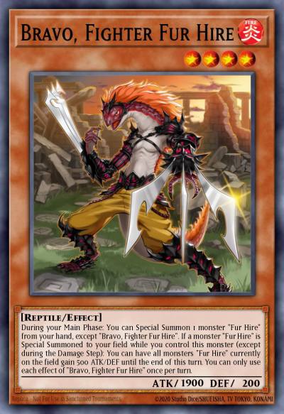 Bravo Fighter Fur Hire Common MP19-EN249 2019 Gold Sarcophagus Tin Mega Pack Yugioh card