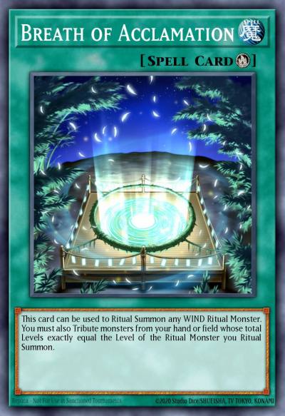 Breath of Acclamation Ultra Rare MP22-EN049 2022 Tin of the Pharaohs Gods Yugioh card
