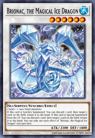 Brionac the Magical Ice Dragon Secret Rare BLTR-EN004 Battles of Legend Terminal Revenge Yugioh card