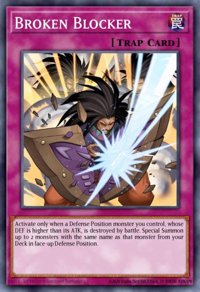 Broken Blocker Super Rare TDGS-EN069 The Duelist Genesis Yugioh card