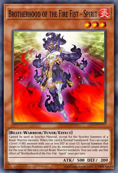 Brotherhood of the Fire Fist - Spirit Common AP07-EN020 Astral Pack Seven Yugioh card