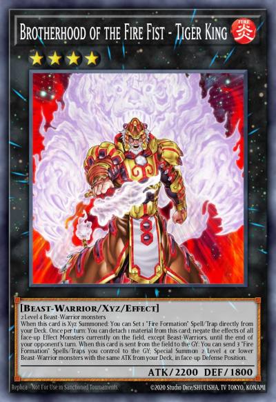 Brotherhood of the Fire Fist - Tiger King Platinum Secret Rare CT11-EN001 2014 Mega-Tins Yugioh card
