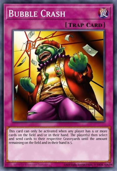 Bubble Crash Common DB2-EN199 Dark Beginning 2 Yugioh card