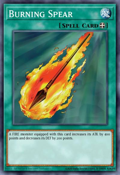 Burning Spear Rare TP1-010 Tournament Pack 1st Season Yugioh card