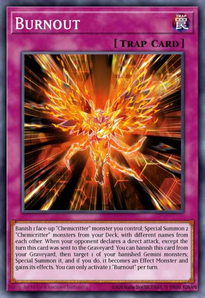 Burnout Rare INOV-EN073 Invasion Vengeance Yugioh card