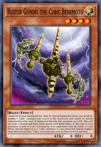 Buster Gundil the Cubic Behemoth Ultra Rare MVP1-EN035 Yu-Gi-Oh! The Dark Side of Dimensions Movie Pack Yugioh card