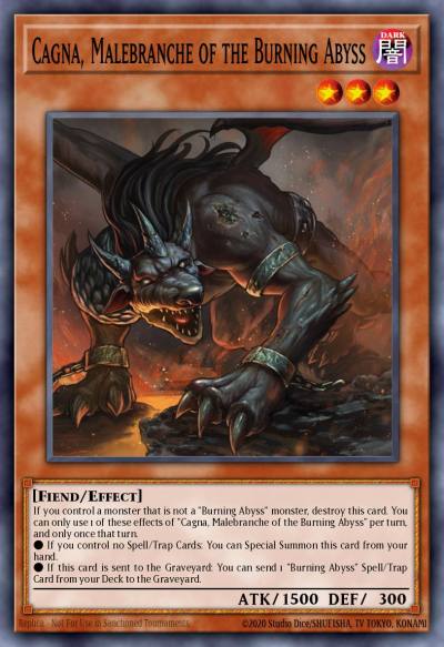 Cagna Malebranche of the Burning Abyss Gold Rare PGL3-EN051 Premium Gold Infinite Gold Yugioh card