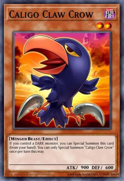 Caligo Claw Crow Common EGS1-EN012 Egyptian God Deck Slifer the Sky Dragon Yugioh card