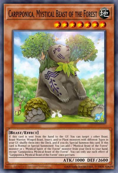 Carpiponica Mystical Beast of the Forest Common MP22-EN134 2022 Tin of the Pharaohs Gods Yugioh card