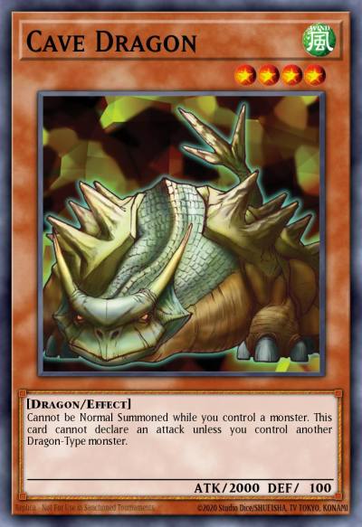 Cave Dragon Common DB2-EN155 Dark Beginning 2 Yugioh card