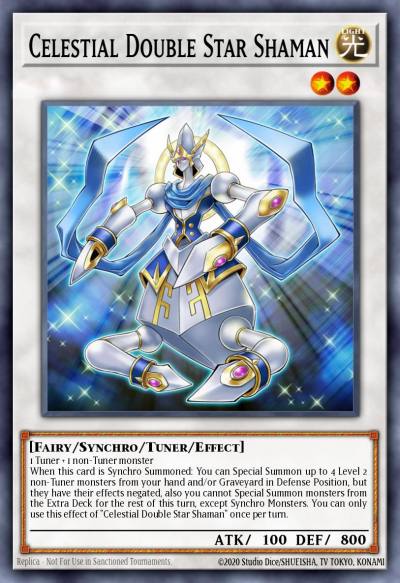 Celestial Double Star Shaman Ultra Rare DUSA-EN018 Duelist Saga Yugioh card
