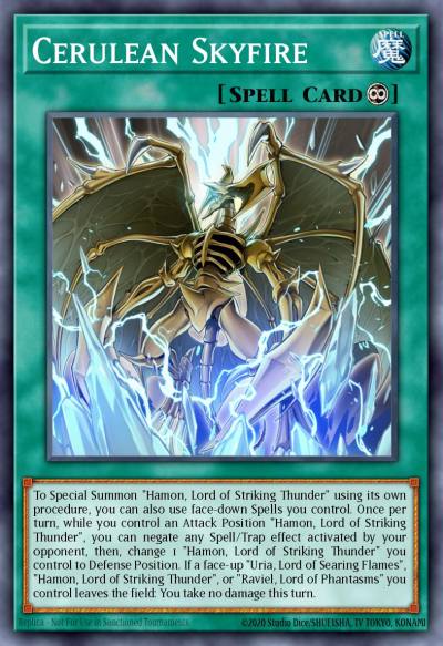 Cerulean Skyfire Common SGX3-ENG11 Speed Duel GX Duelists of Shadows Yugioh card