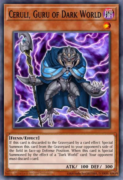 Ceruli Guru of Dark World Super Rare SDGU-EN003 Gates of the Underworld Structure Deck Yugioh card