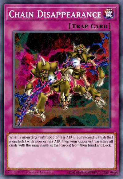 Chain Disappearance Rare DR2-EN052 Dark Revelation Volume 2 Yugioh card