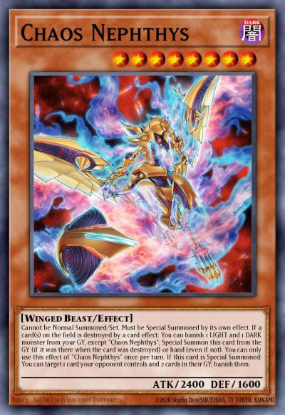 Chaos Nephthys Ultra Rare BACH-EN025 Battle of Chaos Yugioh card