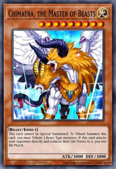Chimaera the Master of Beasts Ultra Rare WCPS-EN701 Yu-Gi-Oh! World Championship 2007 prize cards Yugioh card
