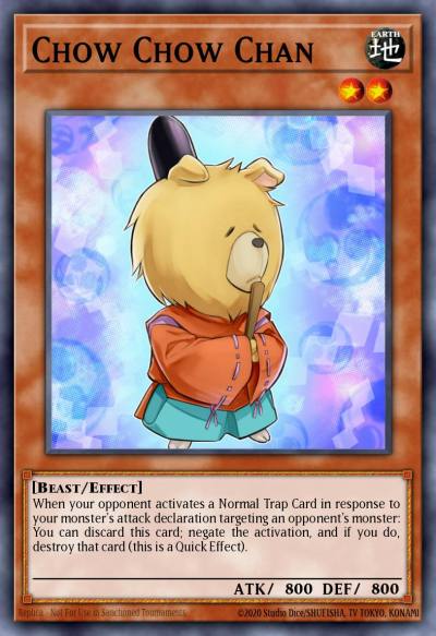 Chow Chow Chan Common SHSP-EN002 Shadow Specters Yugioh card