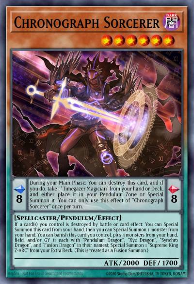 Chronograph Sorcerer Super Rare FIGA-EN058 Fists of the Gadgets Yugioh card