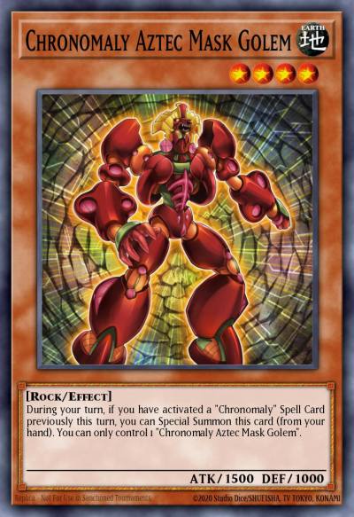 Chronomaly Aztec Mask Golem Super Rare NUMH-EN001 Number Hunters Yugioh card