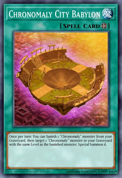 Chronomaly City Babylon Gold Secret Rare PGLD-EN008 Premium Gold Yugioh card