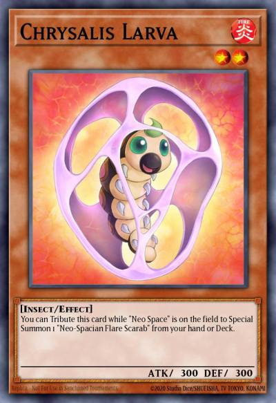 Chrysalis Larva Common TAEV-EN010 Tactical Evolution Yugioh card