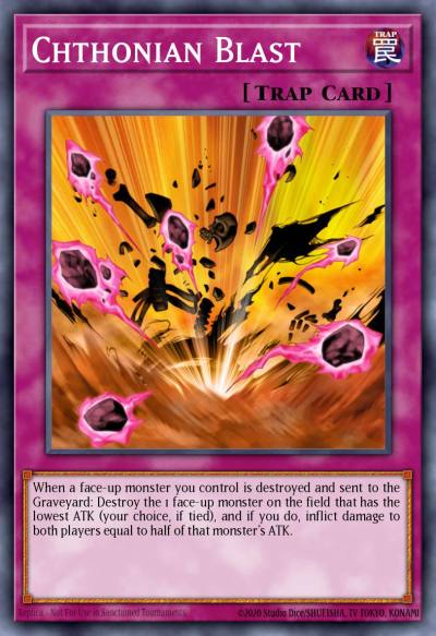 Chthonian Blast Common DR04-EN110 Dark Revelation Volume 4 Yugioh card