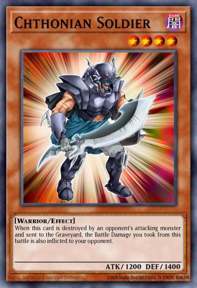 Chthonian Soldier Common DR04-EN070 Dark Revelation Volume 4 Yugioh card