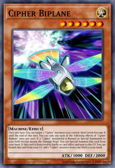 Cipher Biplane Secret Rare BROL-EN038 Brothers of Legend Yugioh card