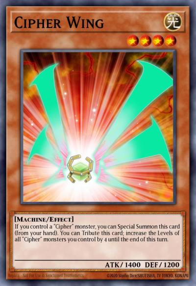 Cipher Wing Common DLCS-EN124 Dragons of Legend The Complete Series Yugioh card