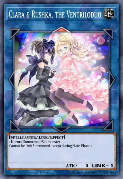 Clara and Rushka the Ventriloduo Ultra Rare EXFO-EN049 Extreme Force Yugioh card