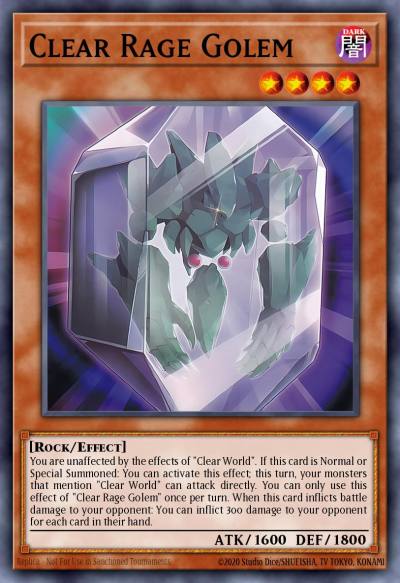 Clear Rage Golem New MZTM-EN038 Maze of the Master Yugioh card