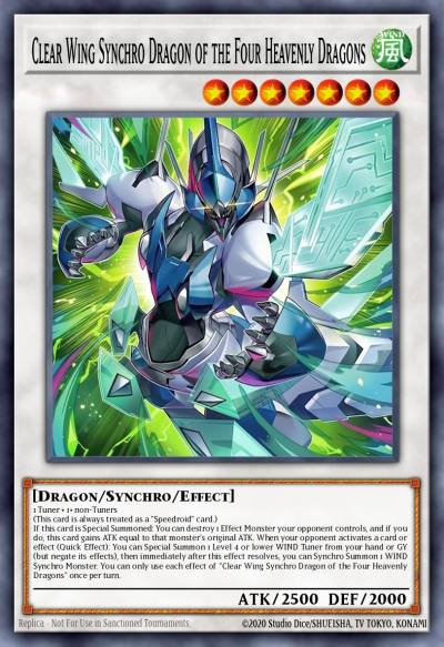 Clear Wing Synchro Dragon of the Four Heavenly Dragons Grand Master Rare MAMS-EN014 Magnificent Maestros Yugioh card