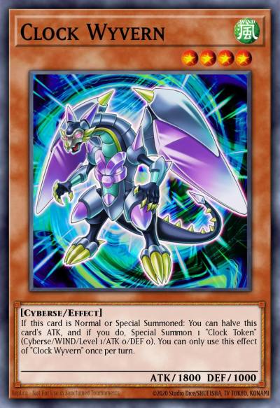 Clock Wyvern Common MP19-EN152 2019 Gold Sarcophagus Tin Mega Pack Yugioh card
