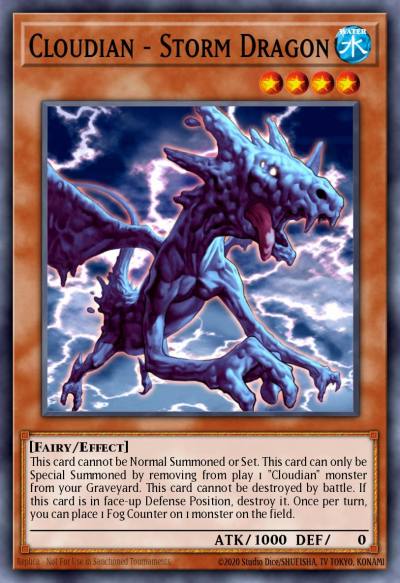 Cloudian - Storm Dragon Common LODT-EN040 Light of Destruction Yugioh card