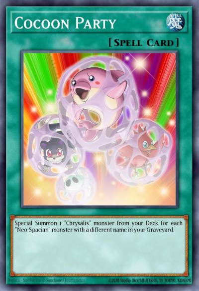 Cocoon Party Common TAEV-EN048 Tactical Evolution Yugioh card