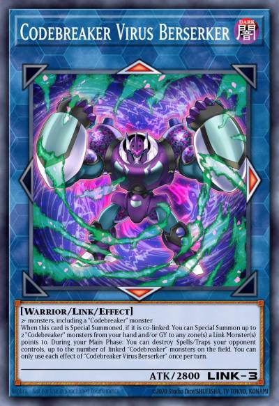 Codebreaker Virus Berserker Common ETCO-EN051 Eternity Code Yugioh card