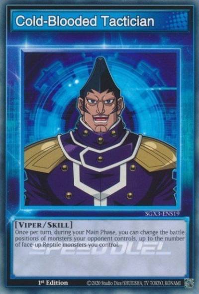 Cold-Blooded Tactician Common SGX3-ENS19 Speed Duel GX Duelists of Shadows Yugioh card