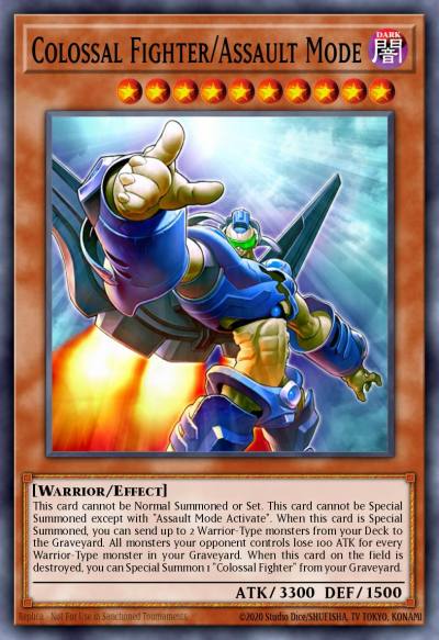 Colossal Fighter/Assault Mode Secret Rare CRMS-EN000 Crimson Crisis Yugioh card