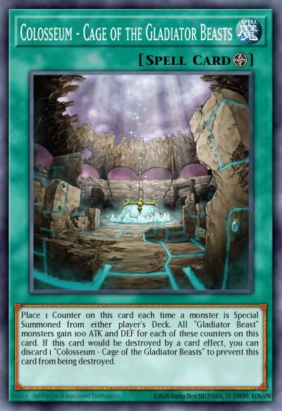 Colosseum - Cage of the Gladiator Beasts Rare GLAS-EN054 Gladiators Assault Yugioh card
